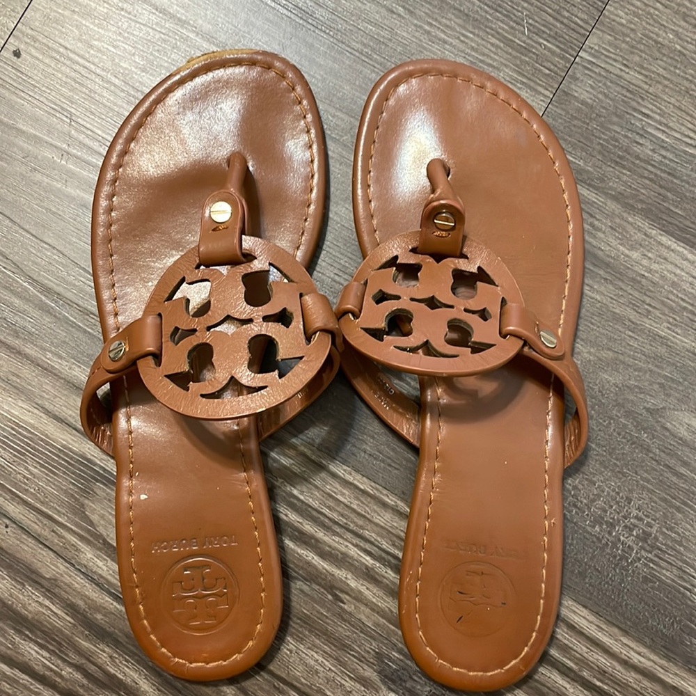 Tory Burch miller sandals size 8.5 in brown